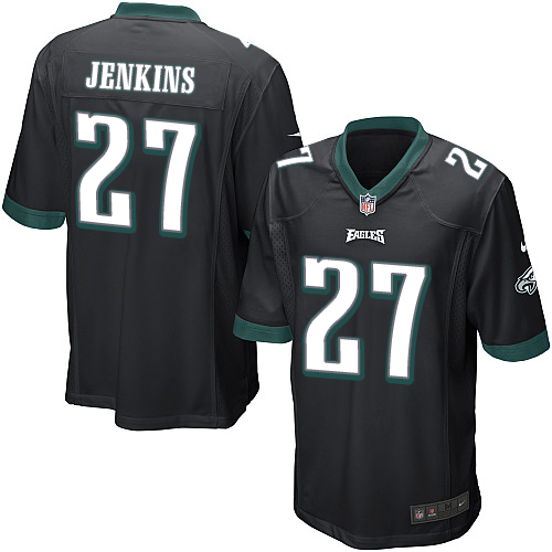 Youth Game Malcolm Jenkins Nike Jersey Black Alternate - #27 NFL Philadelphia Eagles